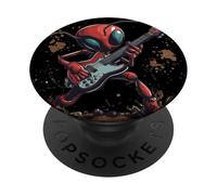 Hormiga divertida en llamas con una guitarra eléctrica para fanáticos de la música rock PopSockets PopGrip Adhesivo