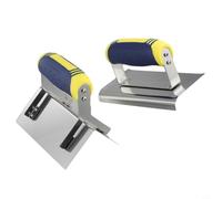 Hormigón de acero inoxidable 2pcs para herramientas ranuradoras Set diseñado para la formación lisa del borde y del surco en el acabado del cemento del yeso (externo+curvado)