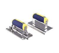 Hormigón para herramienta de borde, 2 unids acero inoxidable mano ranuradora esquina llana yeso cemento acabado masilla profesional yesero herramienta (curvado+afilado)