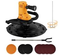 Hormigoneras Pequeñas, Fratasadora, Velocidad Variable 80-600, Incluye Percha De Prolongación, Varilla Mezcladora, Disco Autoadhesivo, LED Para Preparación De Mortero Y Acabados(Yellow)