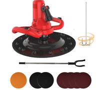 Hormigoneras Pequeñas, Fratasadora, Velocidad Variable 80-600, Incluye Percha De Prolongación, Varilla Mezcladora, Disco Autoadhesivo, LED Para Preparación De Mortero Y Acabados(Red)