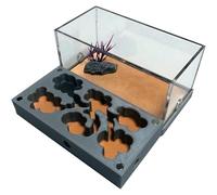 Hormiguero Plano De Acrílico 3D, Hormiguero Ecológico con Zona De Alimentación, Taller De Hormigueros De Hormigón - Ecosistema Vivo for La Observación Y El Aprendizaje
