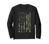 Hormuz Patrol American Flag Camouflage USA Distressed Manga Larga