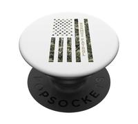 Hormuz Patrol American Flag Camouflage USA Distressed PopSockets PopGrip Adhesivo