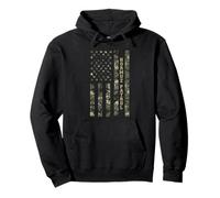 Hormuz Patrol American Flag Camouflage USA Distressed Sudadera con Capucha