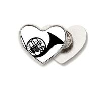 Horn Classic Beatiful Music Crazy Heart - Broche de metal con diseño de corazón
