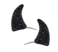 Horn Hair Clips - 7x6cm Gothic Rhinestone Acrylic Hairpin Barrettes