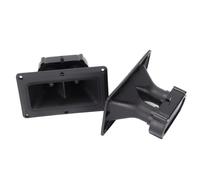 Horn Tweeter - Par de 2 piezas de montaje rectangular para gabinete con pestañas de terminal traseras y carcasa negra para dirección pública piezoeléctrico tweeter de repuesto para gabinete