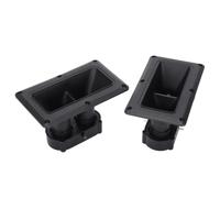 Horn Tweeter - Par de 2 piezas de montaje rectangular para gabinete con pestañas de terminal traseras y carcasa negra para dirección pública piezoeléctrico tweeter de repuesto para gabinete