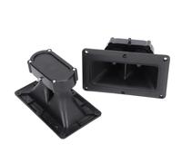 Horn Tweeter - Par de 2 piezas de montaje rectangular para gabinete con pestañas de terminal traseras y carcasa negra para dirección pública piezoeléctrico tweeter de repuesto para gabinete