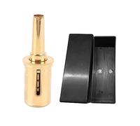 Horn - Válvula reductora de presión ergonómica para entrenamiento respiratorio, metal plateado, latón - Alivia la presión bucal, mejora la postura, para un mejor juego y técnica (fractura)