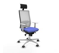 Horna sincro malla blanca bali azul claro brazos blancos base aluminio
