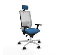 Horna sincro malla blanca similpiel azul claro brazos 3d base blanca c