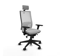 Horna sincro malla blanca similpiel gris claro brazos 3d base piramida