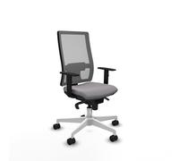 Horna sincro malla gris similpiel gris brazos 1d base blanca ruedas 6