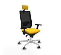 Horna sincro malla negra similpiel amarillo brazos 3d base blanca cabe
