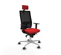 Horna sincro malla negra similpiel rojo brazos 1d base aluminio cabece
