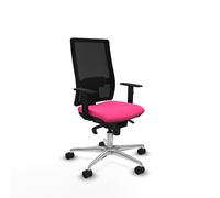 Horna sincro malla negra similpiel rosa brazos 1d base aluminio rueda
