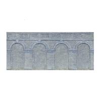Hornby, 2 paredes de retención con arcos de medio nivel (azulejos azules)