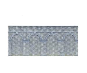 Hornby, 2 paredes de retención con arcos de medio nivel (azulejos azules)