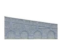 Hornby, 2 paredes de retención con arcos y peldaños de medio nivel (azulejos azules)
