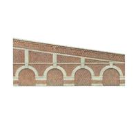 Hornby, Muros de retención con arcos y peldaños de medio nivel, 2 unidades, ladrillos rojos