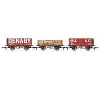 Hornby R60104 Wagon Pack, Railway-Rolling Stock Wagons Triple, Denaby Colliery, Leicester Op & Hall & Co-Era 3 Paquetes de vagones de Material rodante ferroviario, múltiples, Color