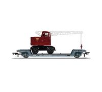 Hornby R60238 BR, Loriot Y Machinery Truck con British Coles Crane-Era 4 Paquetes de vagones de Material rodante ferroviario, Gris y Rojo