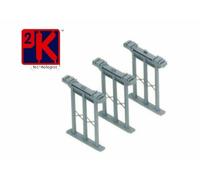Hornby R659-3X Alta Level Piers (73mm Alto) Para Elevada 00 Hornby Pista 1stP