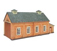 Hornby R7283 Cobertizo de Motor GWR de vía OO, Accesorios de Maqueta de Ferrocarril, Paisaje de Diorama en Miniatura para Juegos de Trenes Hornby, Modelo de Cobertizo de Motor GWR de Tren Realista