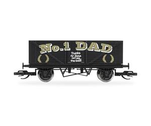 Hornby TT:120 N.º 1 Papá Vagón Abierto Día del Padre, Negro Satinado, Escala 1:120, Para mayores de 14 años. Material rodante para maquetas de ferrocarril.