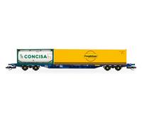 Hornby TT TT6031 Touax KFA Container Wagon with 1x20 & 1x40 Containers
