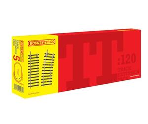 Hornby - TT8034 TT Gauge Track Pack 5, Piezas de vía adicionales para maquetas de ferrocarril, Piezas de vía de Tren de Juguete, Incluye: 1 x TT8008, 5 x TT8003, 1 x TT8010, Pasatiempos para Hombres