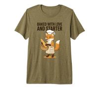 Horneado con Amor Y Baker Principiante Obse Amante del Pan De Masa Madre Camiseta Premium