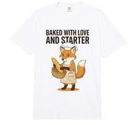 Horneado con Amor Y Baker Principiante Obse Amante del Pan De Masa Madre Comfort Colors Adult Heavyweight T-Shirt