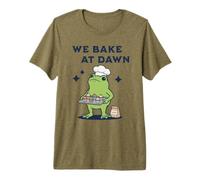Horneamos al Amanecer Frog Chef Cupcake Lover Camiseta Premium