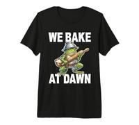 Horneamos en Dawn Frog Baking and Baker Women Ideas únicas Camiseta Premium