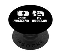 Hornear a tu marido mi marido esposa divertido panadero PopSockets PopGrip Adhesivo