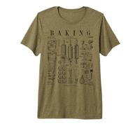 Hornear Cocinar Panadería Pastelería Chef Cocina Vintage Patente Camiseta Premium