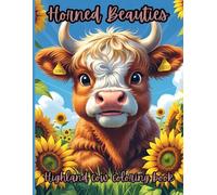 Horned Beauties: Highland cow coloring book