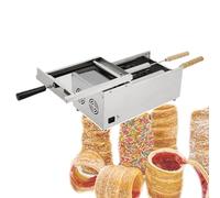 Hornilla eléctrica de chimenea de 1500 W con 2 rodillos y control de temperatura para uso comercial.