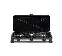 Hornillo a gas Melchioni Family Minerva New 3 portátil 3 quemadores exterior negro