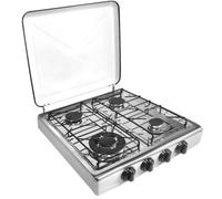 Hornillo a gas Vitrokitchen 452BB 4 quemadores encimera acero inoxidable blanco