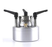 Hornillo de alcohol de 200 ml, mini hornillo de alcohol para camping con paravientos - portátil plateado para exteriores, ideal para senderismo, mochileros y uso en emergencias.