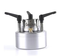 Hornillo de alcohol, mini hornillo de alcohol de 200 ml para camping con paravientos - Quemador de chorro portátil plateado para uso en exteriores, senderismo, mochileros y emergencias.
