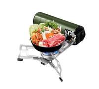 Hornillo de camping de 2600 W - Estufa de camping portátil de metal con 3 velocidades ajustables | Hervidor compacto para exteriores con de mano. Perfecto para agua caliente, té y cocinar en tu