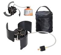 Hornillo de camping, estufa de senderismo de 5000 W | Plegable seguridad antiviento resistente al calor cerámica para barbacoa, senderismo, pícnic, viaje al aire libre