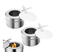 Hornillo de camping - Paquete de 2 hornillos de gas de camping portátiles | Hornillo de alcohol con tapa | Acero inoxidable 410, para pícnic, barbacoa, camping, senderismo, mochila