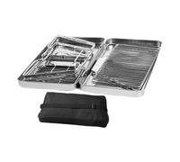 Hornillo de Camping Plegable - Equipo Plegable de Acero Inoxidable para Exteriores | Estufa de Leña para a la Parrilla | para Familia, Amigos, Parejas, Novio, Mochileros, Jardín, Picnic