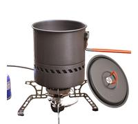 Hornillo de camping portátil - Herramienta para cocina con mango plegable | Equipo para cocinar en la fogata - Para familia, amigos, estudiantes, adultos, hombres y mujeres, al aire libre, mochila de